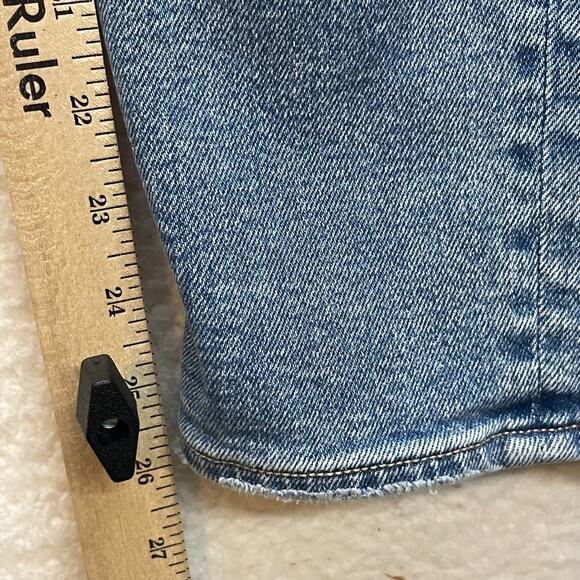 American Eagle Jeans Womens 6 Blue Mom Straight Jean Distressed Denim High Rise - Picture 12 of 13